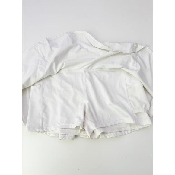 free people white pleats and thank you mini skort - size large - Picture 5 of 8